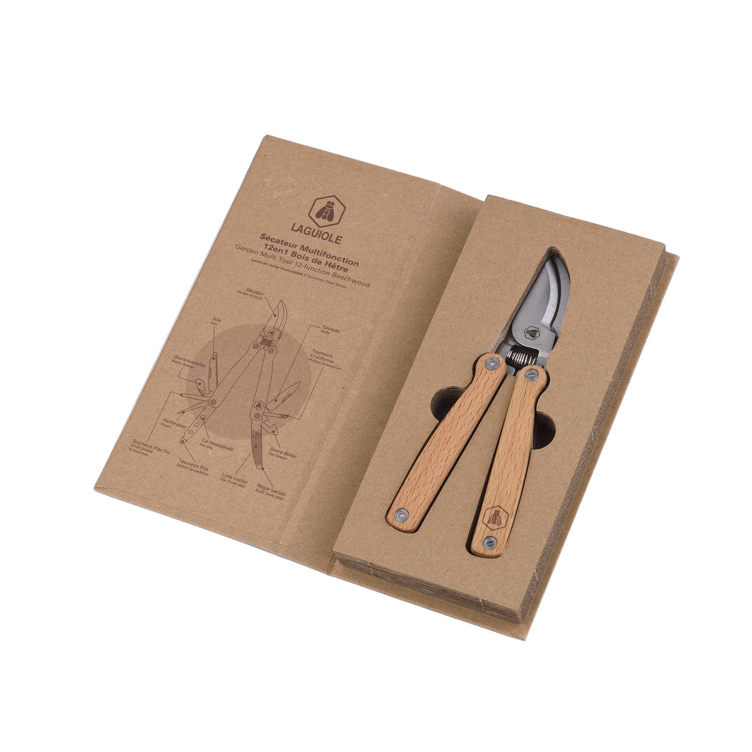 12-in-1 Multifunction Pruner in Beech Wood