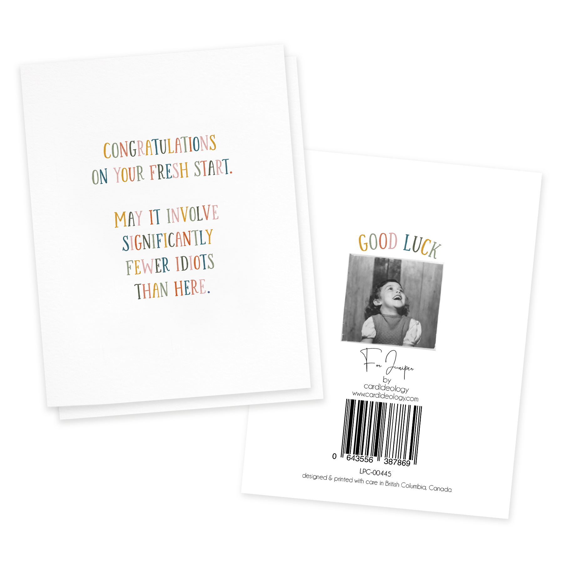 Fewer Idiots, Good Bye and Good Luck Greeting Card