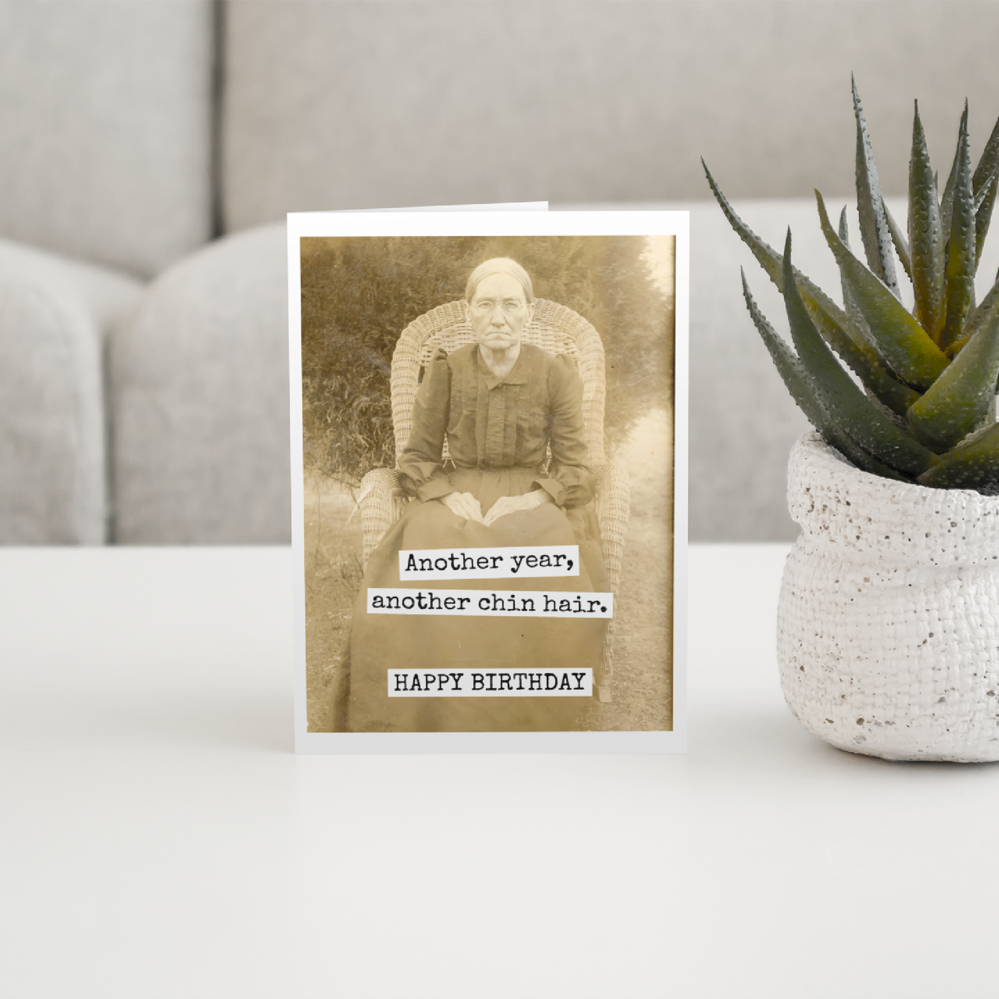 Funny Birthday Card. Another Year, Another Chin Hair.