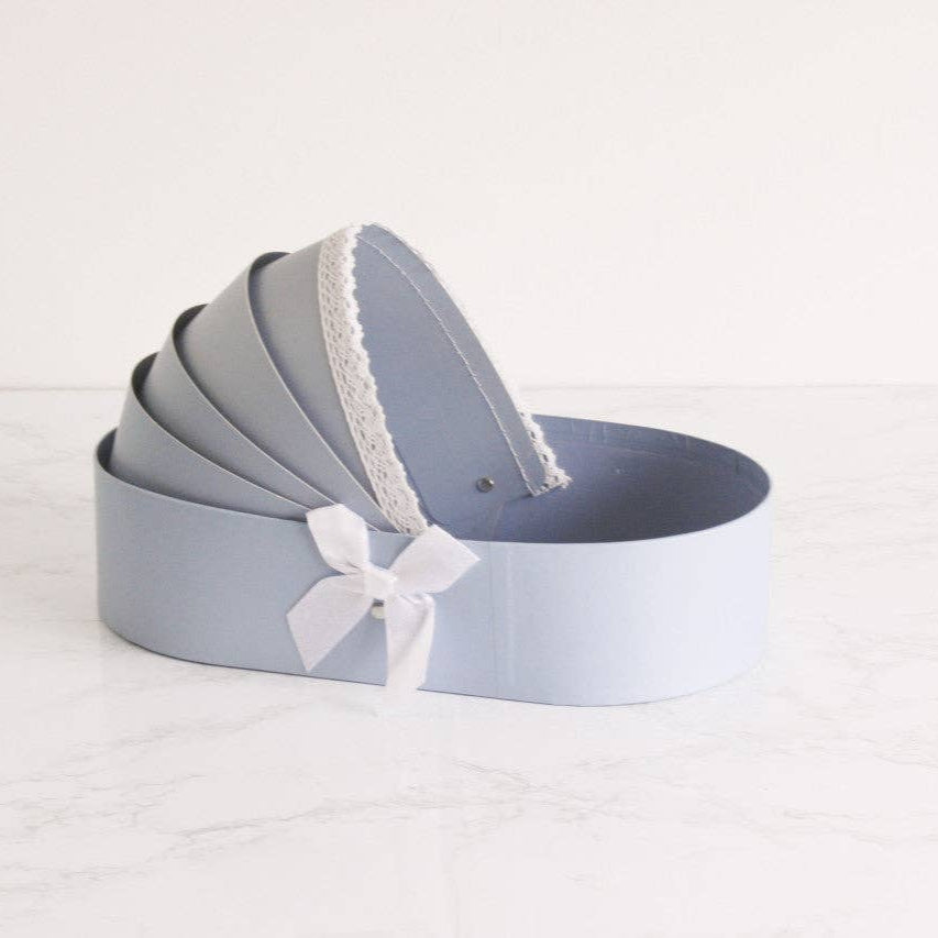 Cradle Bassinet Flower Box: Blue