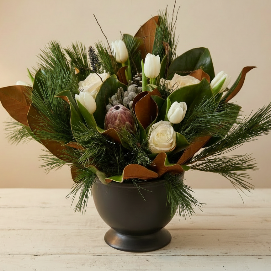 Holiday Bouquet with Magnolia