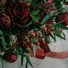 Luxury Flower Bouquet | $100+ Designer Flowers Creemores sesonal blooms red tones