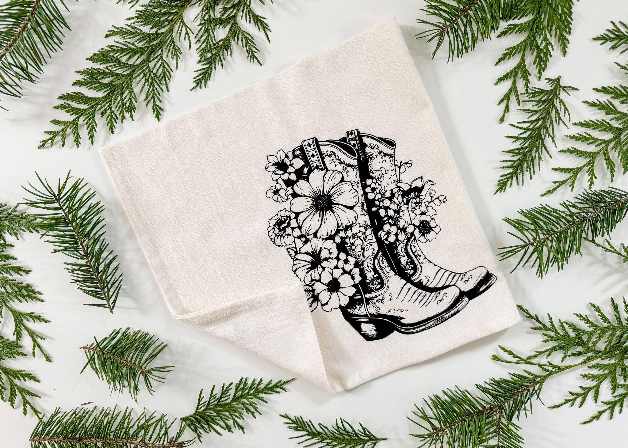 Tea Towel / Cowgirl Boot / Dish Cloth