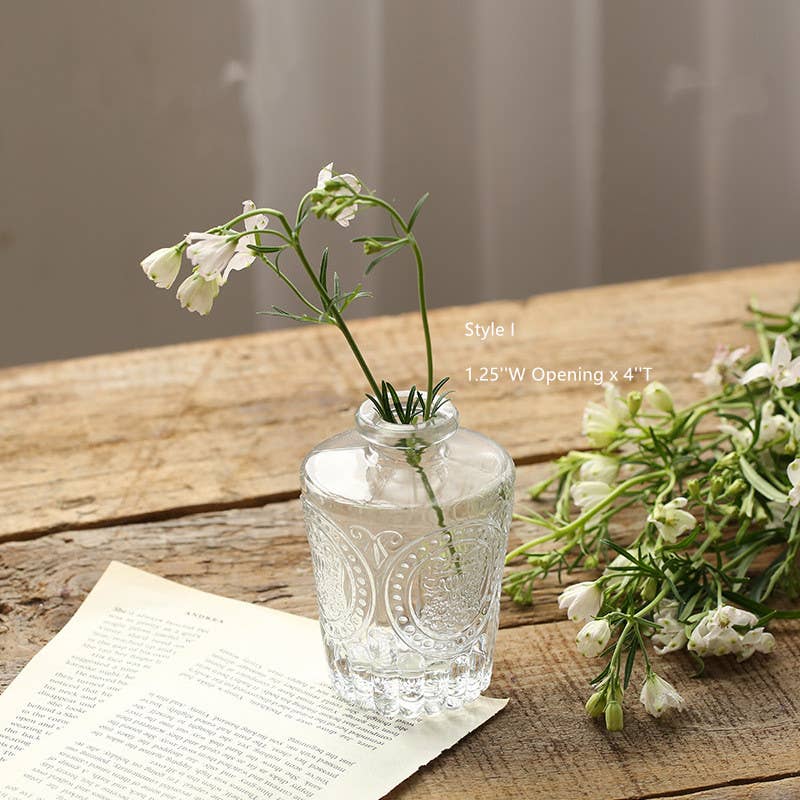 Bud Vases for Centerpiece, Rustic Decorative Vases, Clear: Mixtures
