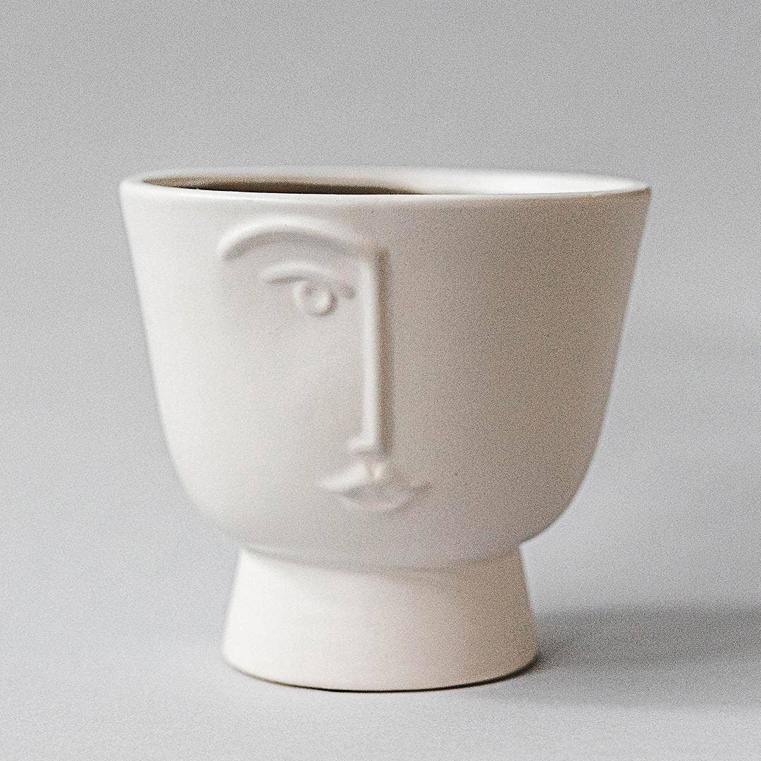 Flower Pot With A Face empty