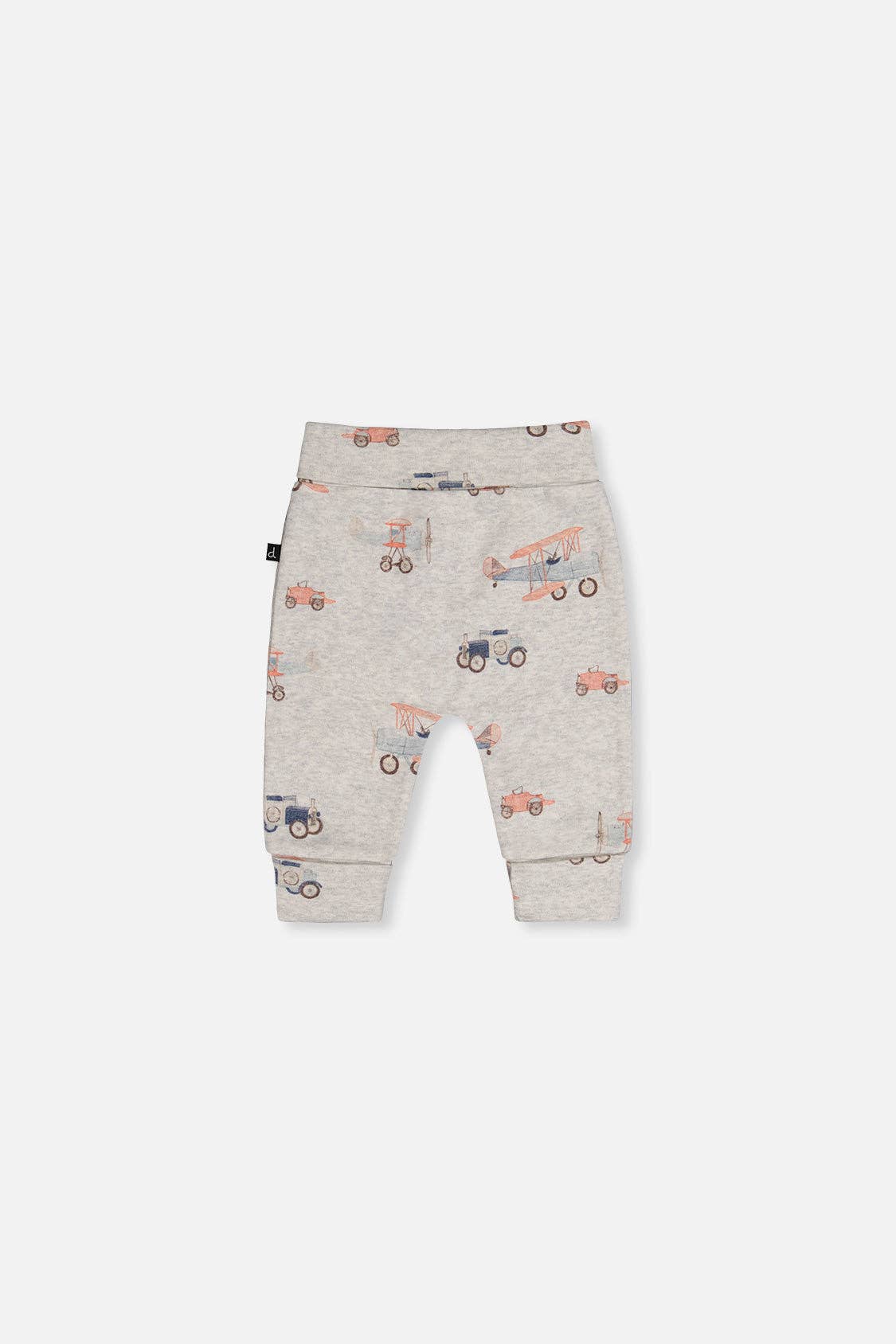 Organic Cotton Evolutive Pants Beige Printed Airplanes: 18m