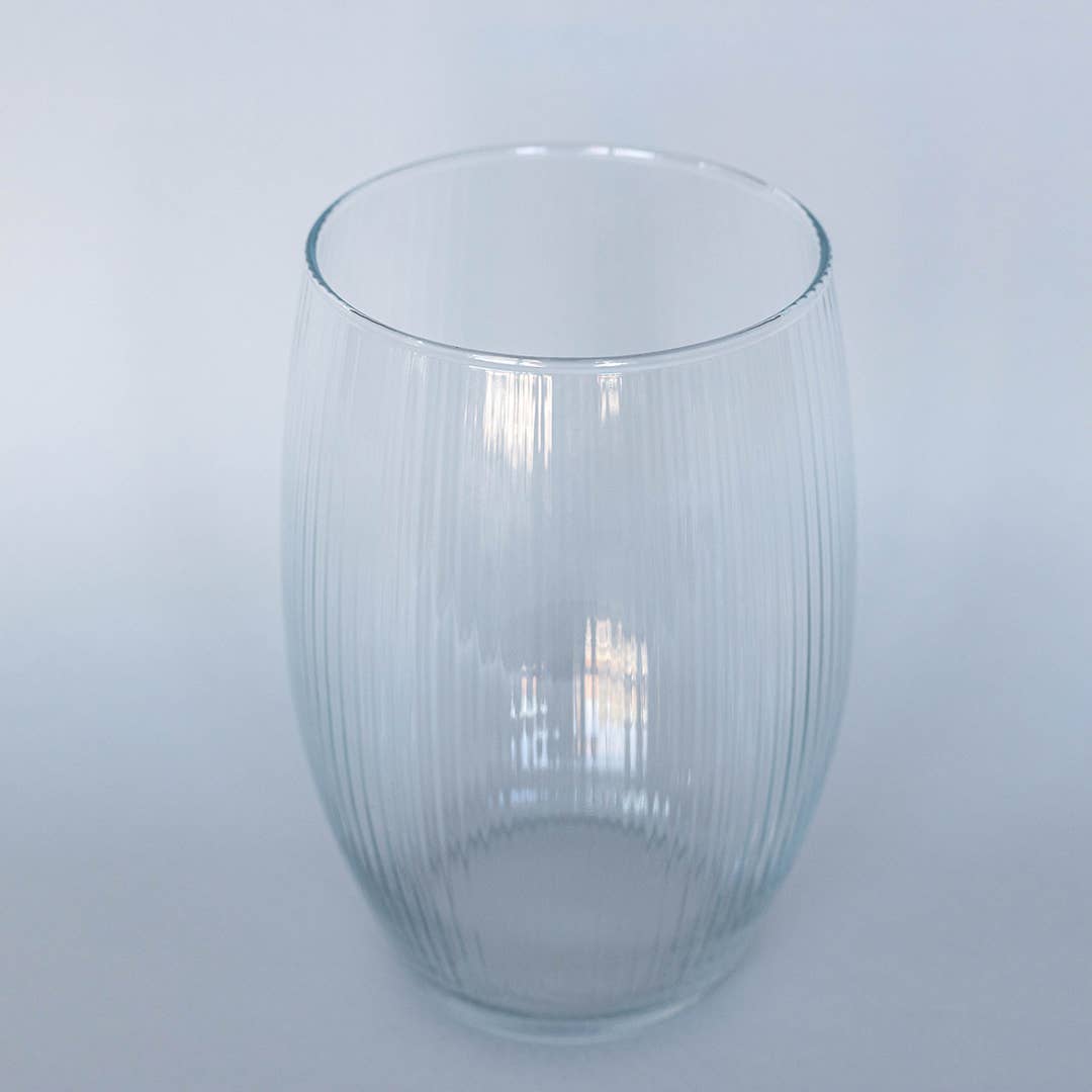 Ribbed Glass Vase