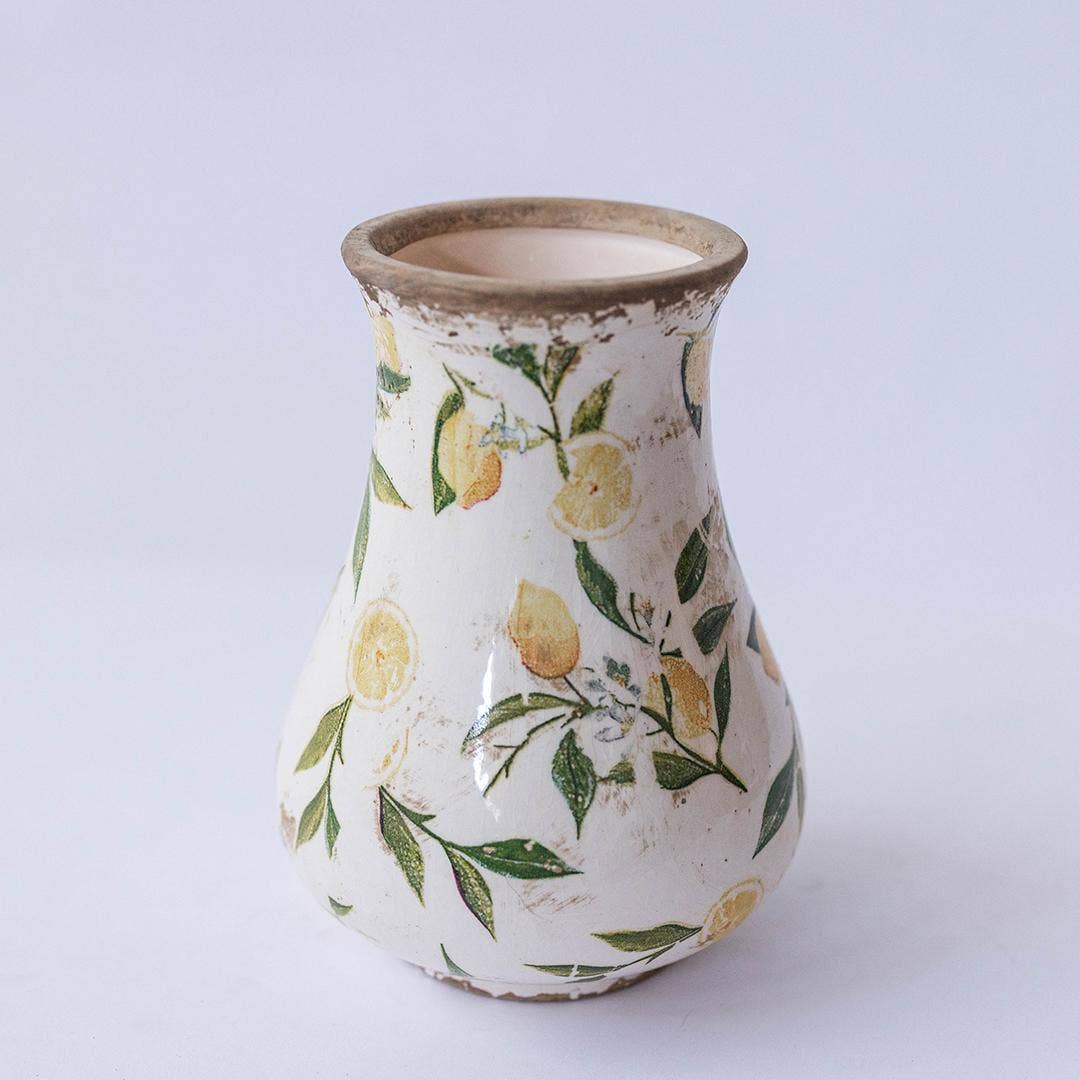 Lemon Ceramic Vase, Small