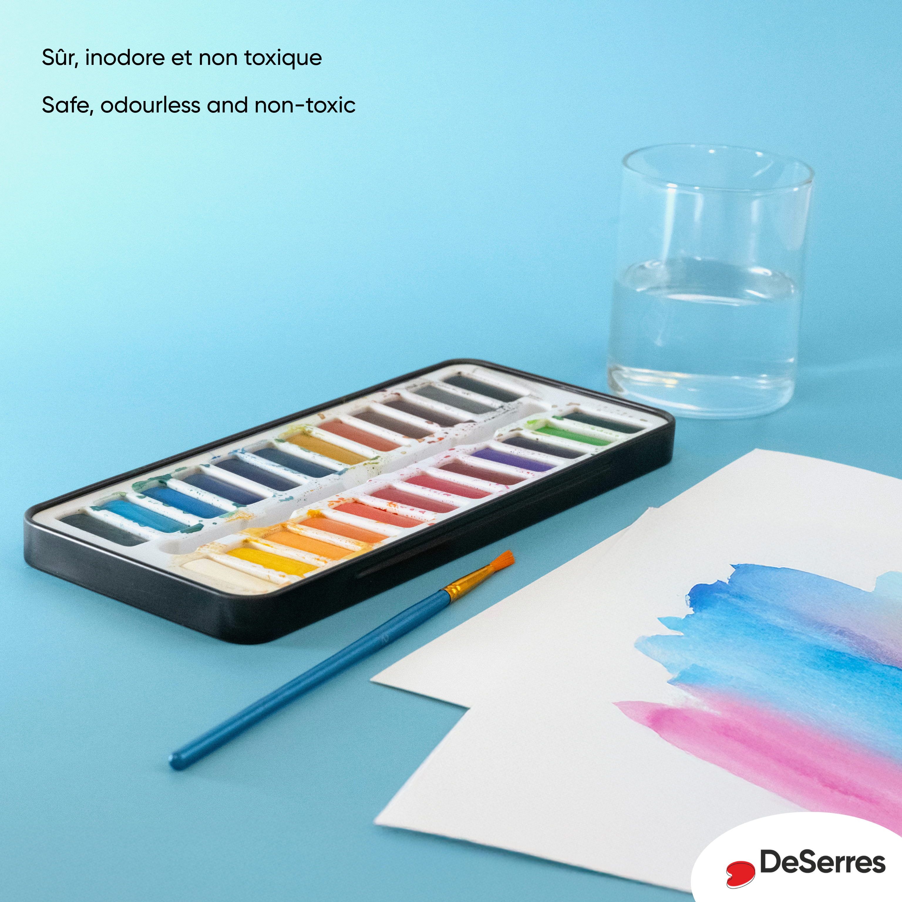 WATERCOLOUR KIT- 24 HALF PANS