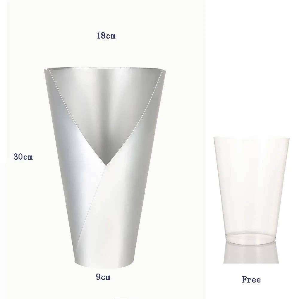 Rigid Cone Flower Box with liner included - Various Colors -: Fuschia