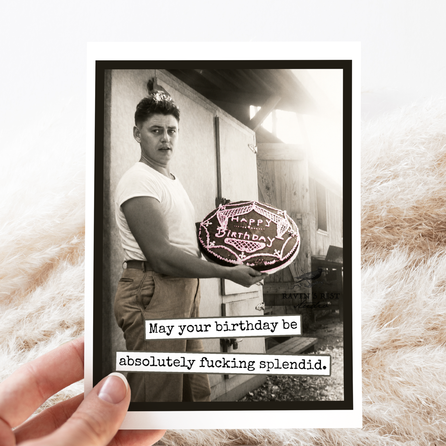 Funny Birthday Card For Man. Be Absolutely Fucking Splendid.