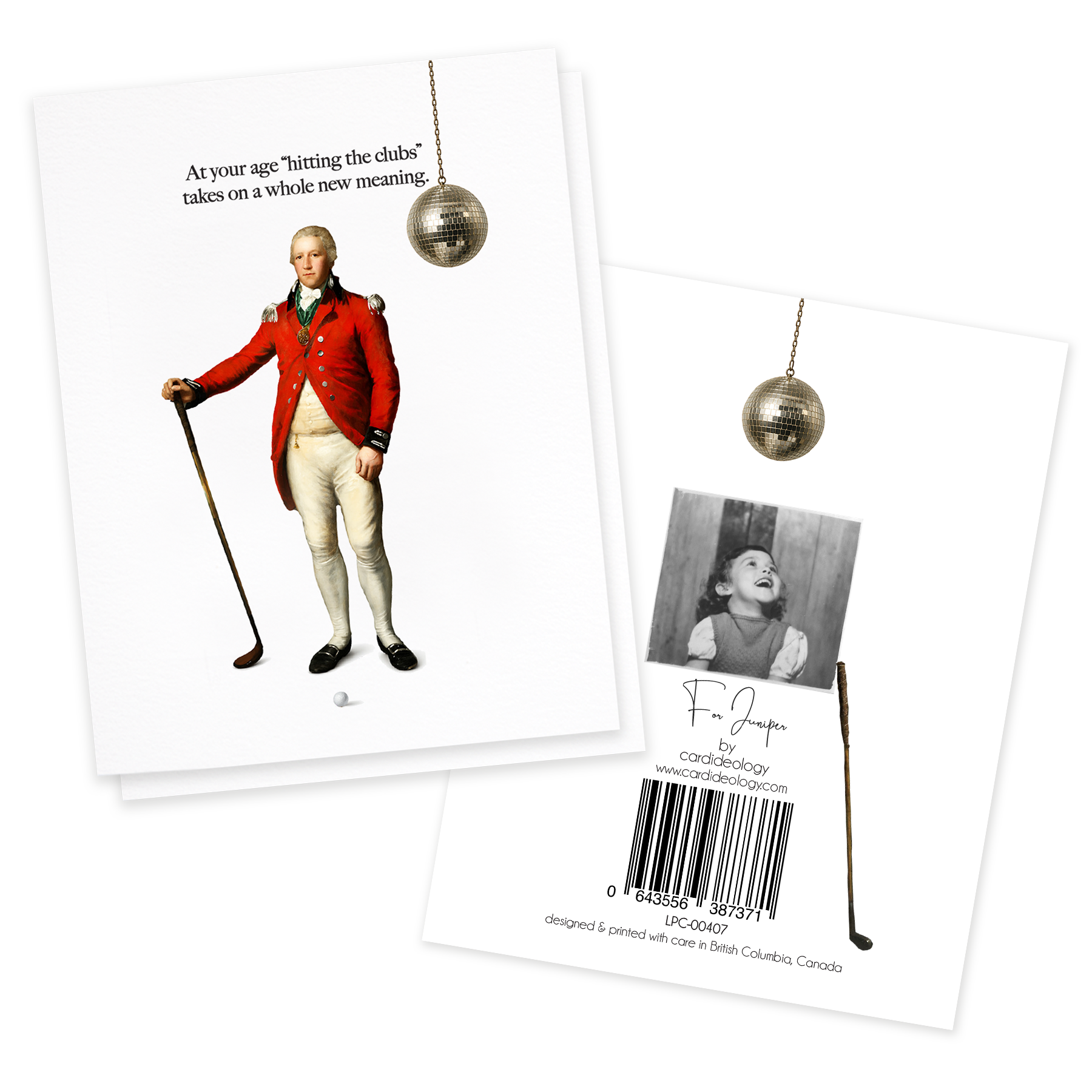 Hitting The Clubs, Funny Birthday Greeting Card