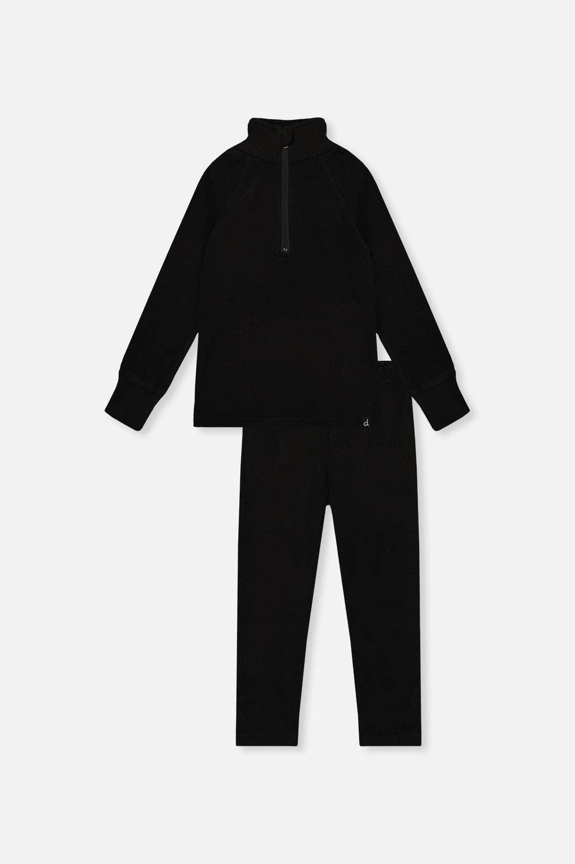 Two Piece Thermal Underwear Black: 4
