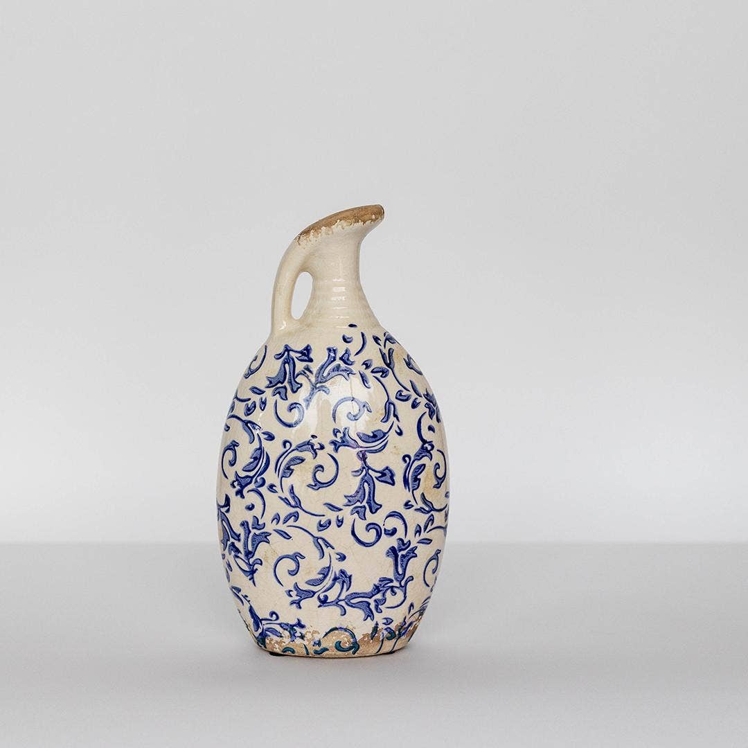 Ceramic Vase With Floral Design