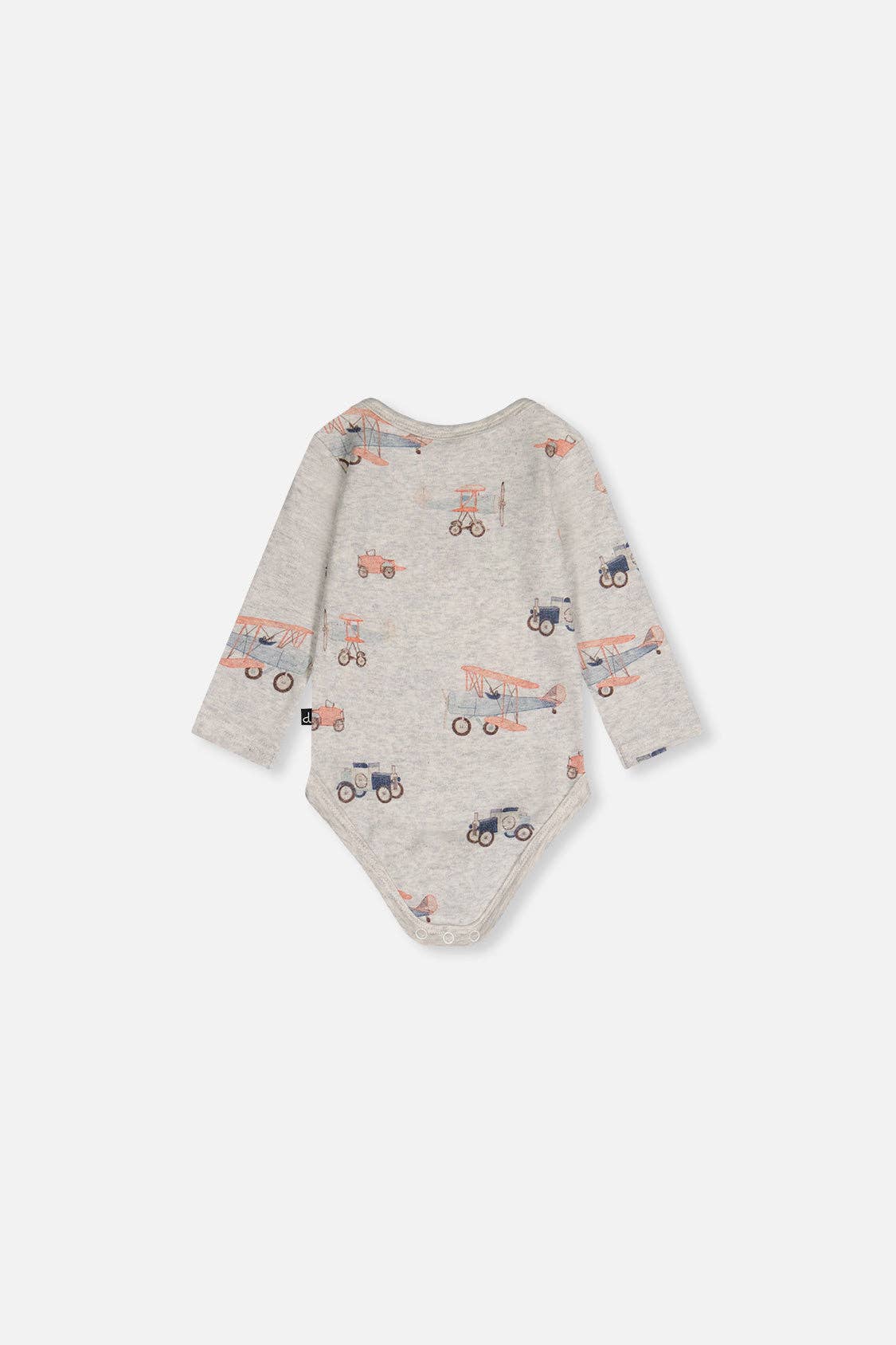 Organic Cotton Onesie Beige Printed Airplanes: 12m