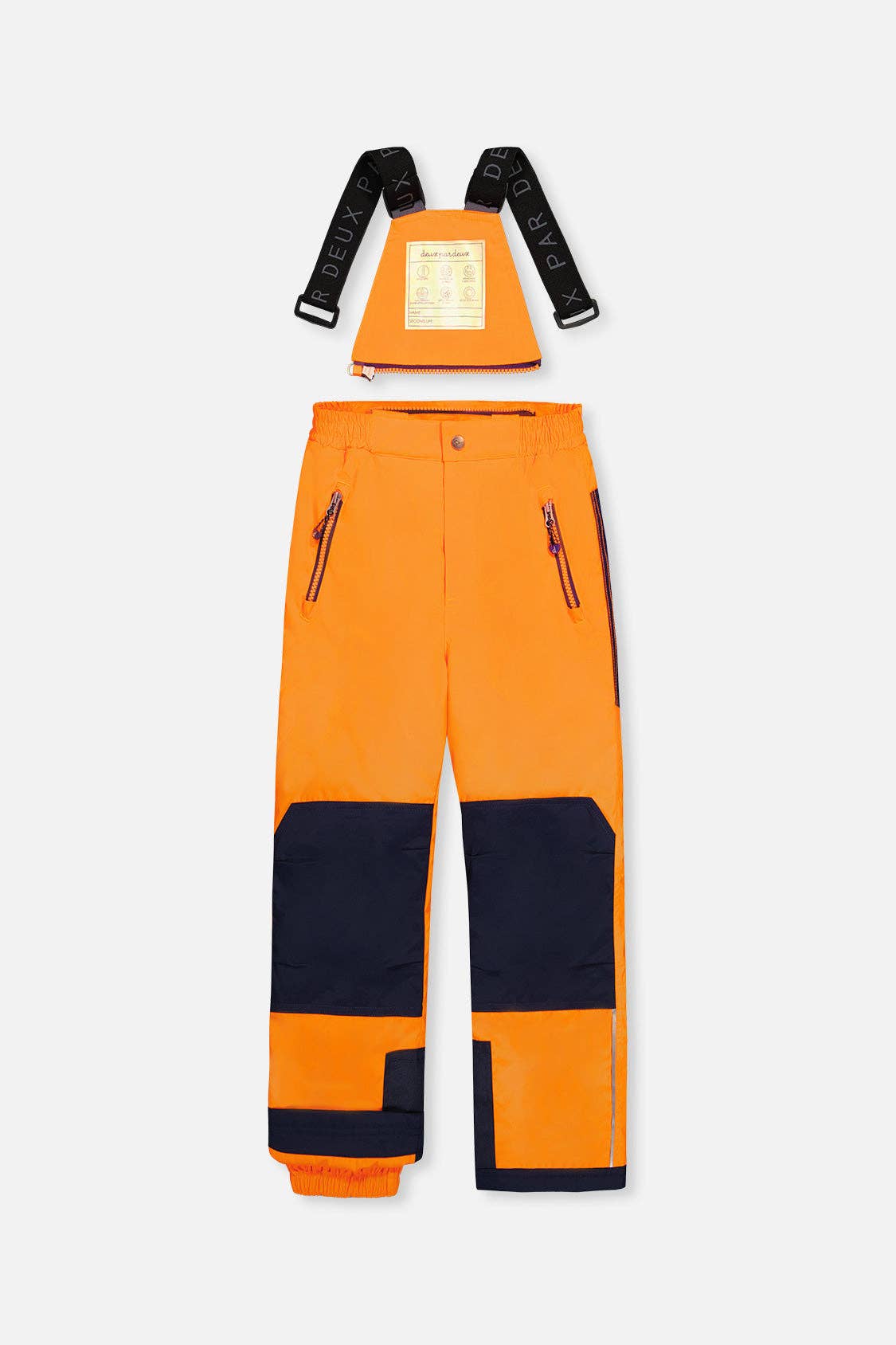 Two Piece Play Snowsuit Navy Blue And Orange With Orange Pants: 7