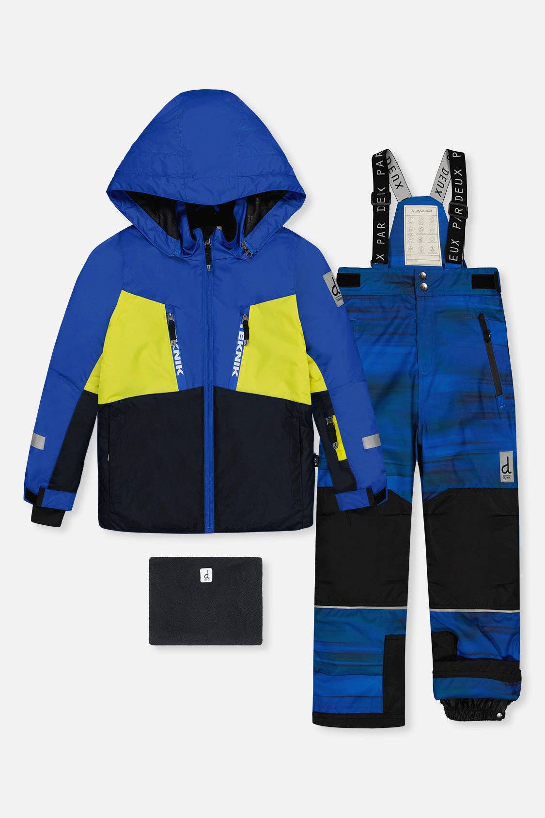 Two Piece Teknik Snowsuit Royal Blue And Yellow: 4