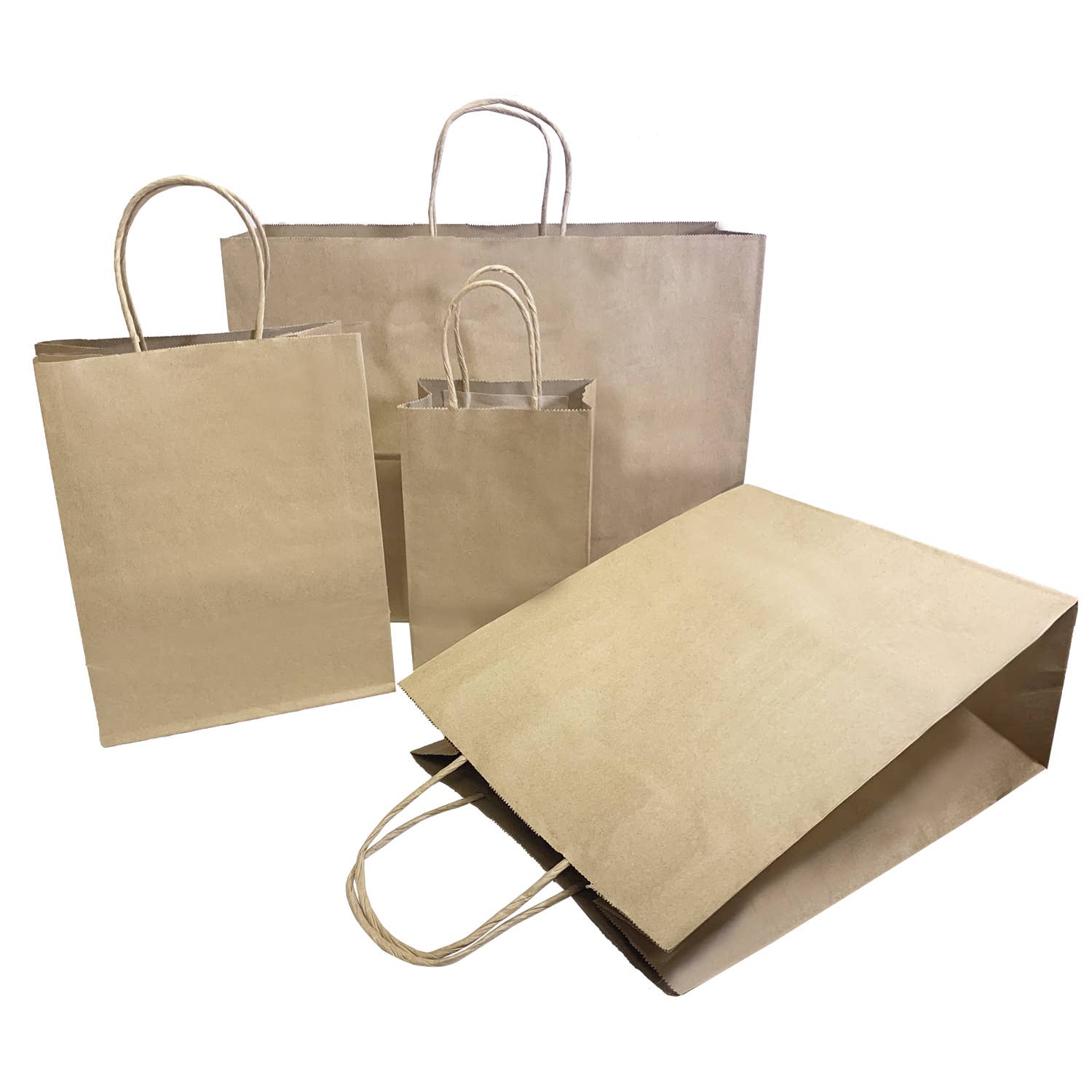 Vogue 16x6x12 inches Kraft Paper Bag Twisted Handles: 250 bags - $0.4/pc