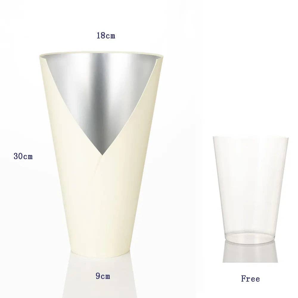 Rigid Cone Flower Box with liner included - Various Colors -: Fuschia