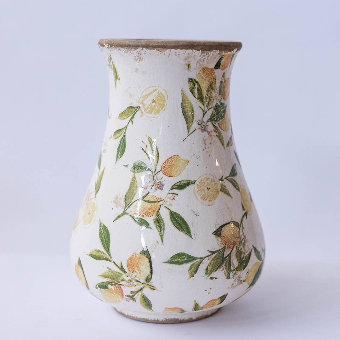 Lemon Ceramic Vase, Large