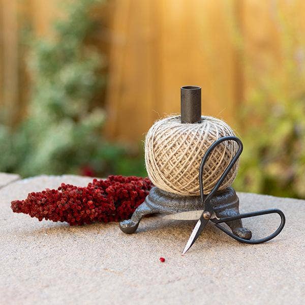 Cast Iron Twine Holder with Scissors