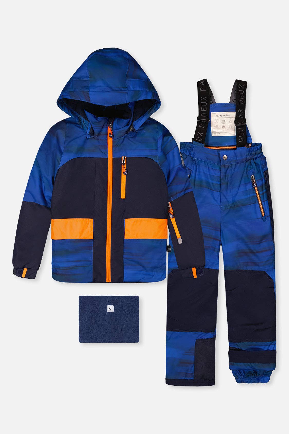 Two Piece Play Snowsuit Navy Blue And Orange With Blue Pants: 5