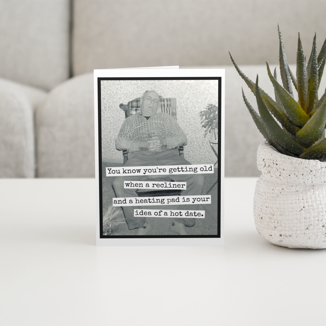 Funny Birthday Card For Man. When A Recliner And A Heating