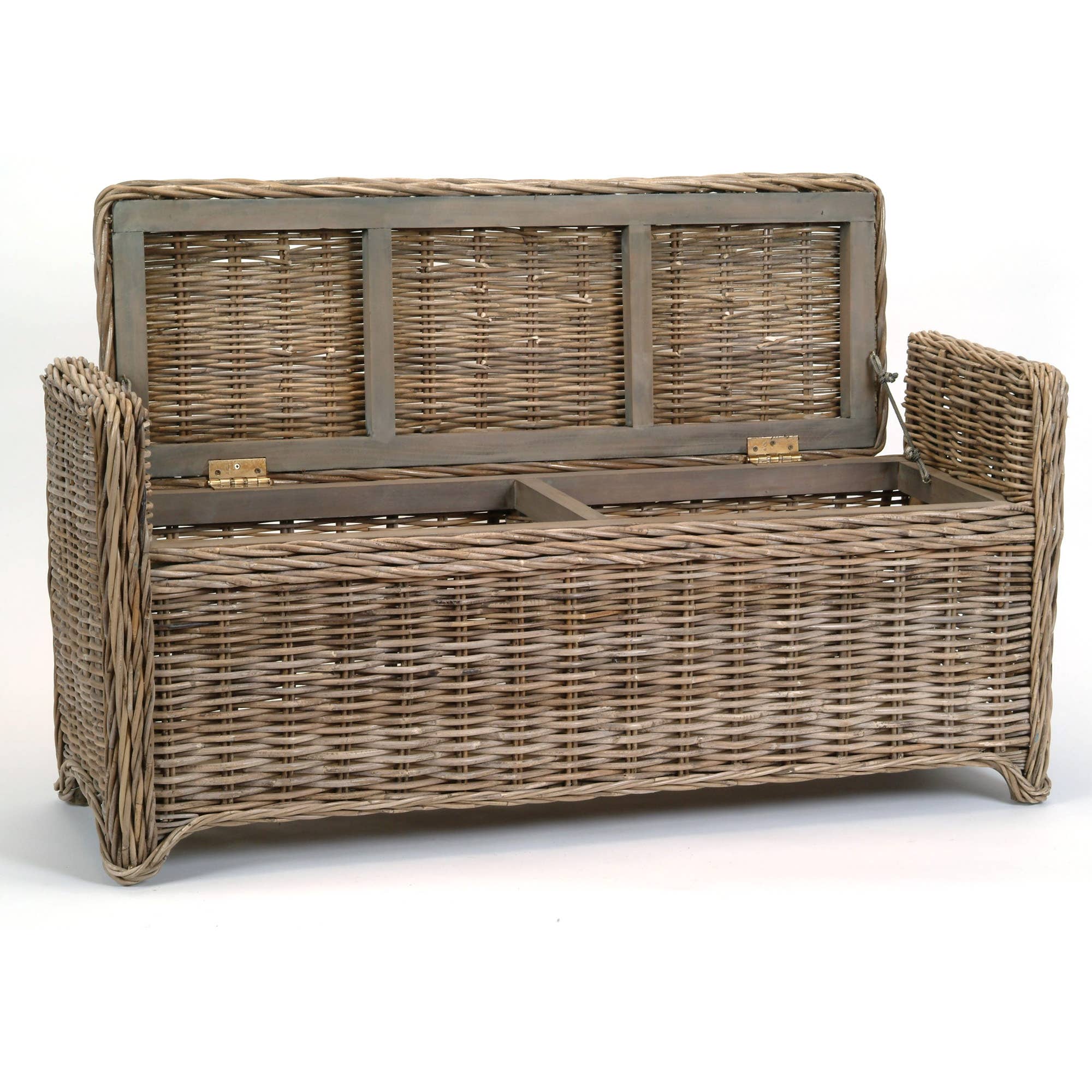Rattan Storage Bench - arms – The Creemore Flower Company Inc.