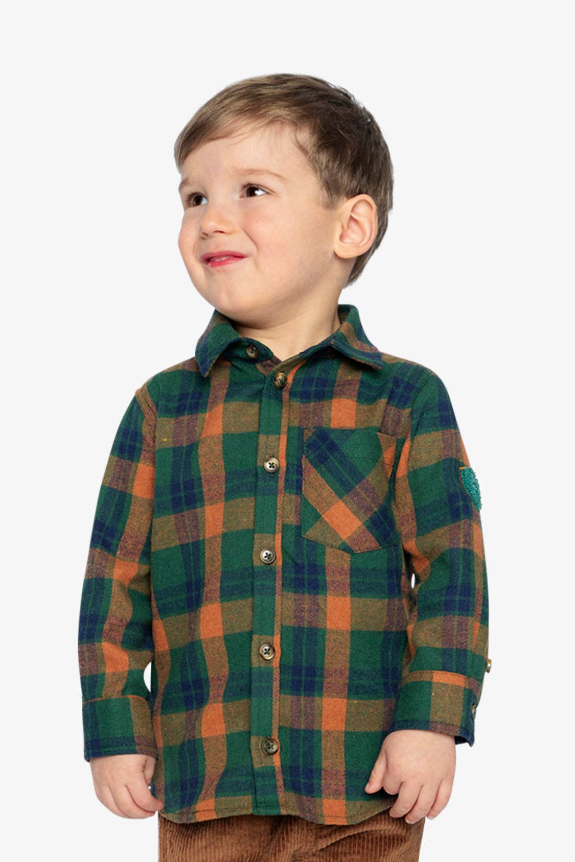 Plaid Shirt Orange, Blue And Green: 7