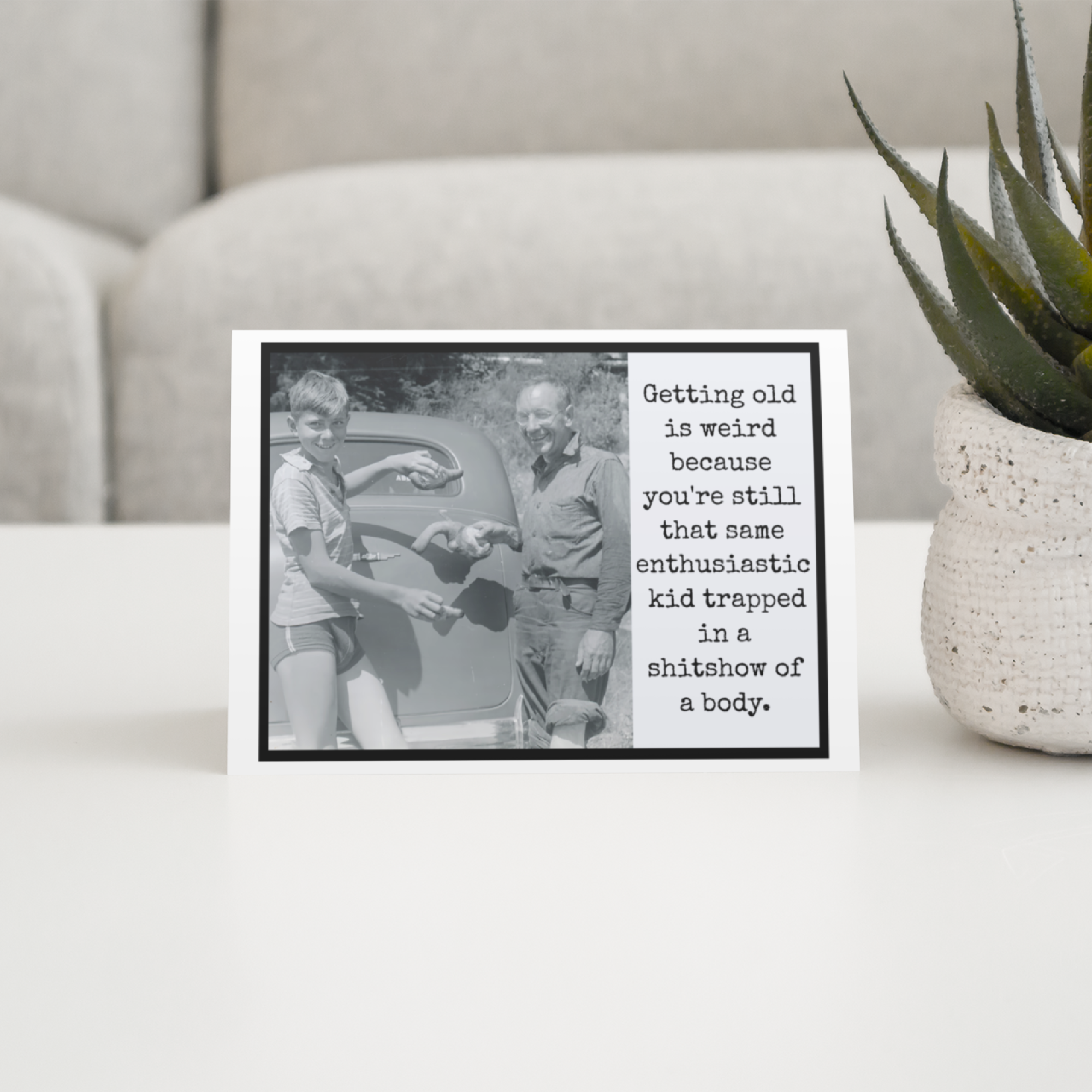 Birthday Card For Him. Trapped In A Shitshow Of A Body.