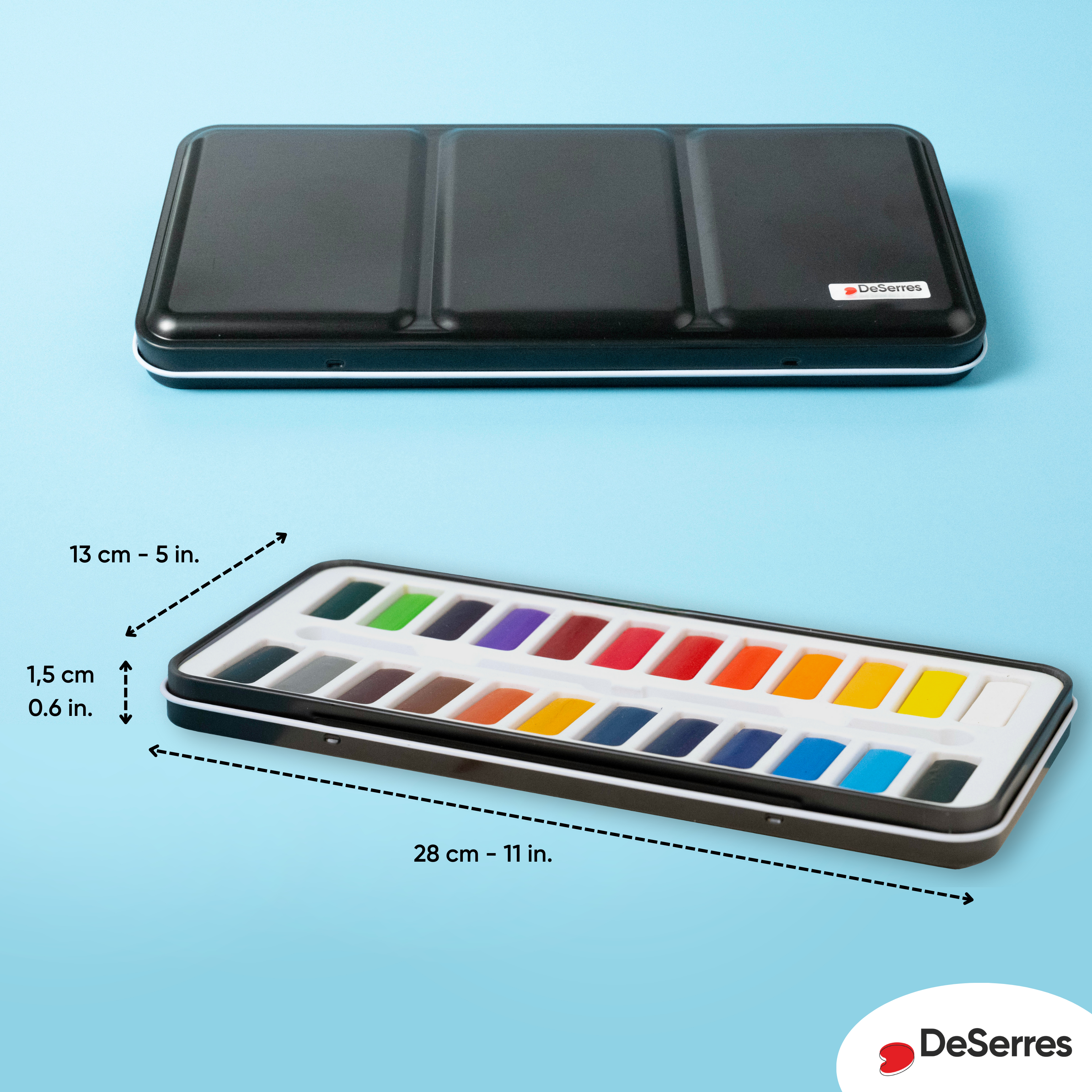 WATERCOLOUR KIT- 24 HALF PANS