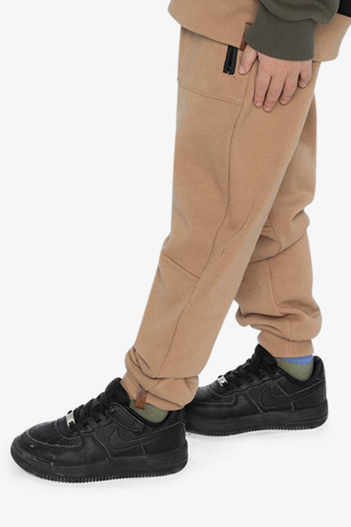 Fleece Sweatpants With Pockets Brown Tannin: 4