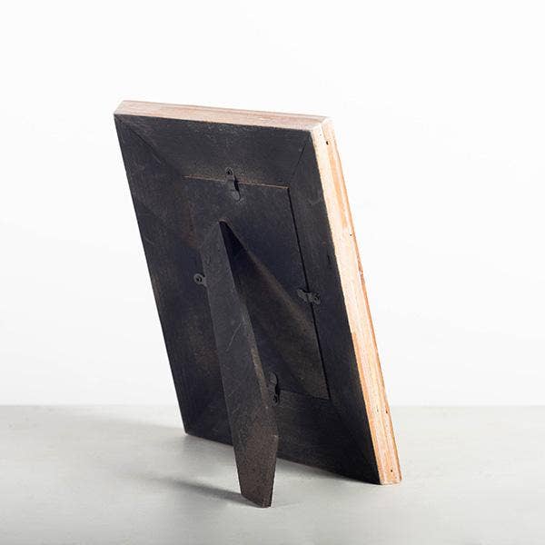 Light Brown, Washed Vintage Picture Frame With Stand