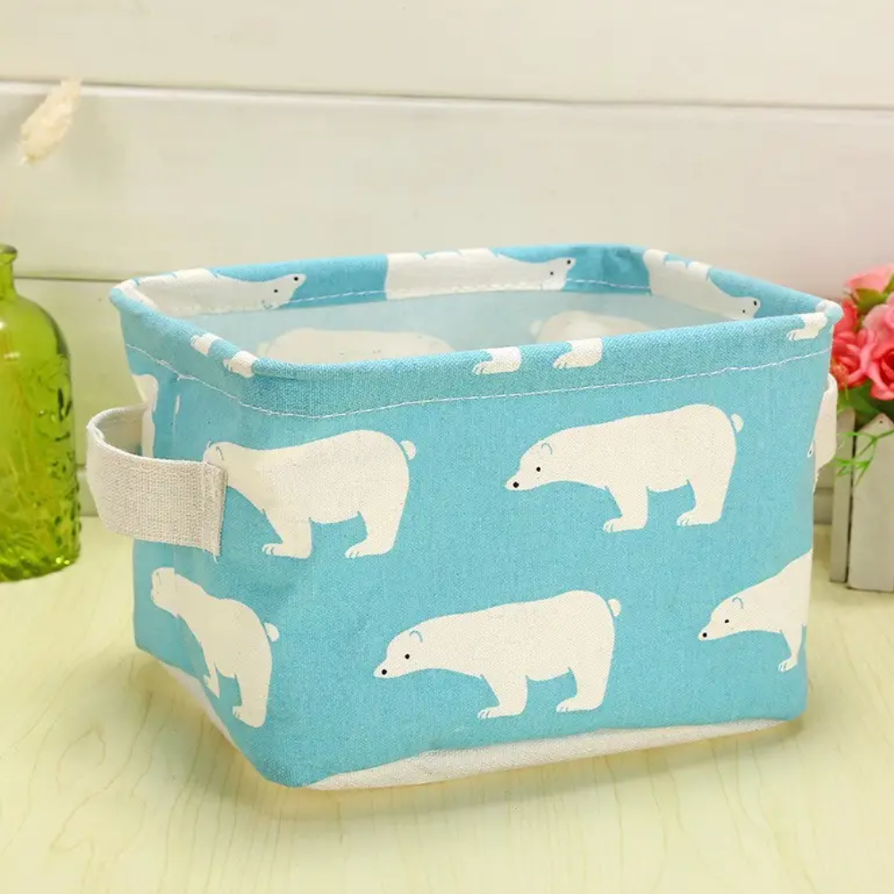 Storage Cloth Basket: Pink Flamingo