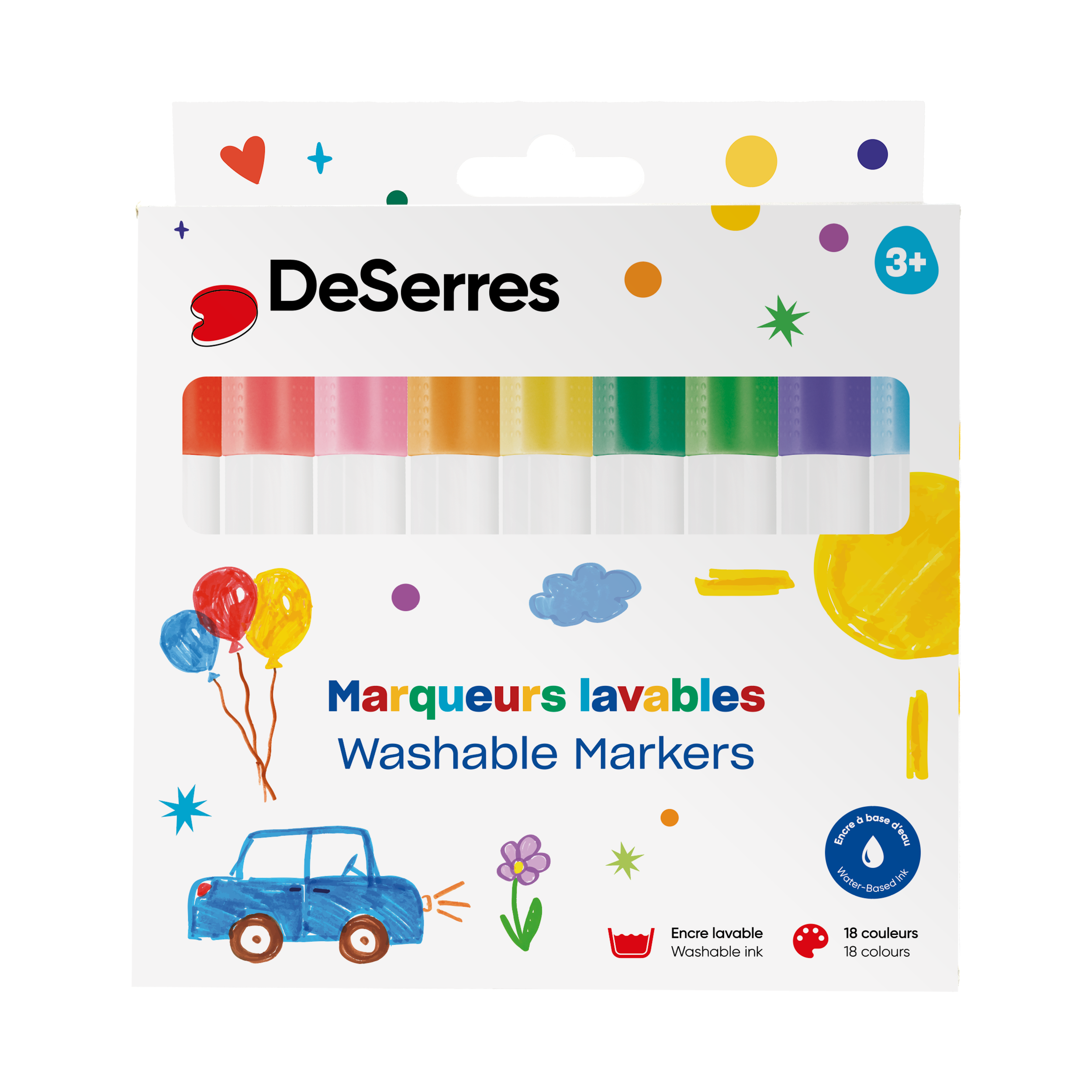 SET OF 18 MARKERS FOR CHILDREN