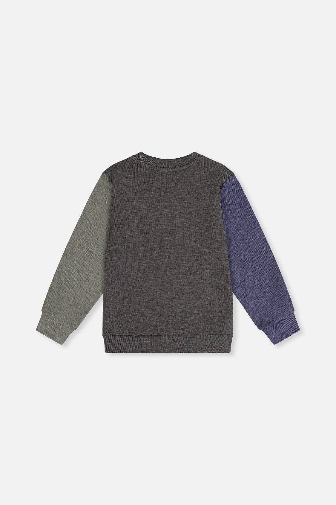 Colorblock Brushed Jersey Top With Chest Pocket Grey Brown: 5