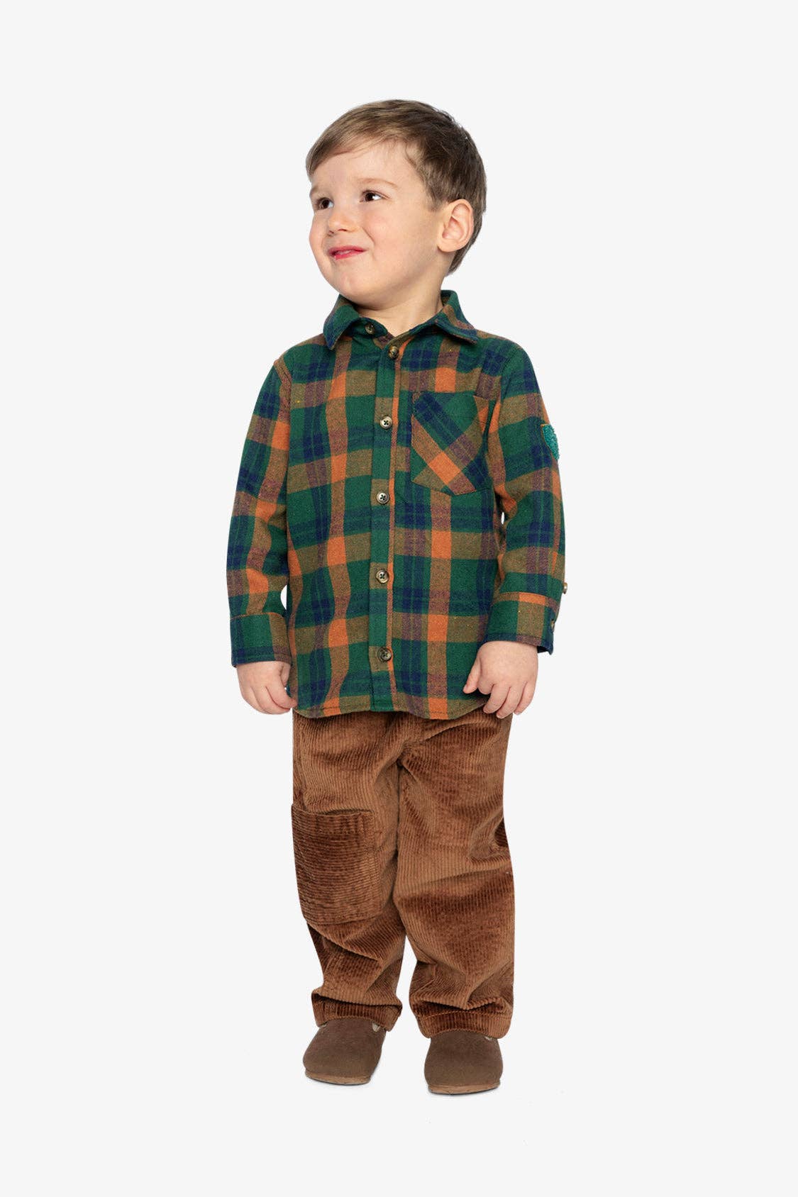 Plaid Shirt Orange, Blue And Green: 7