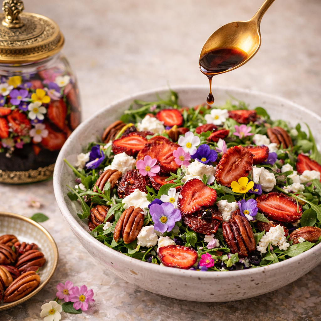 Dehydrated Organic Strawberries + Floral Blend : Small 25g