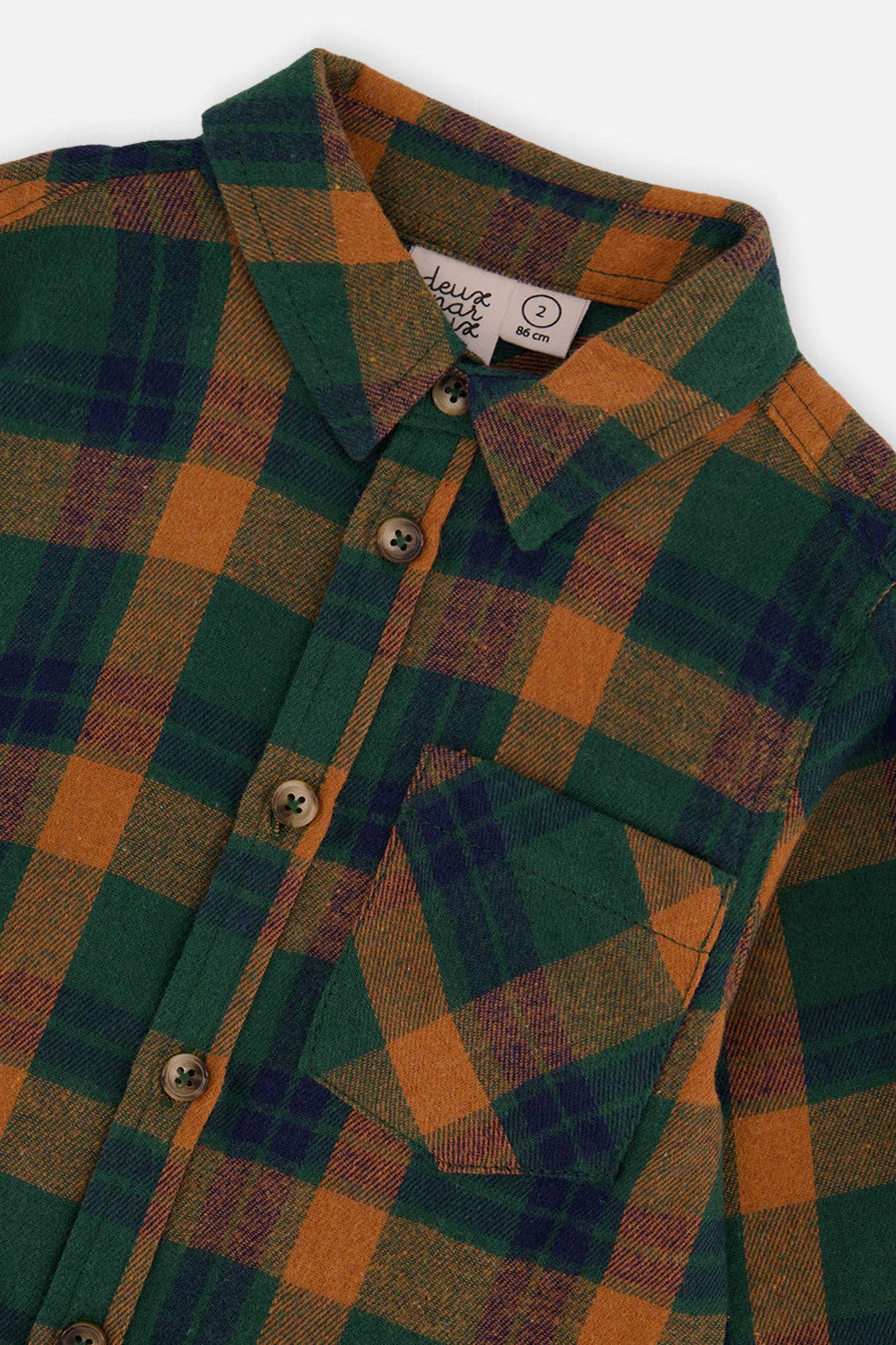 Plaid Shirt Orange, Blue And Green: 7