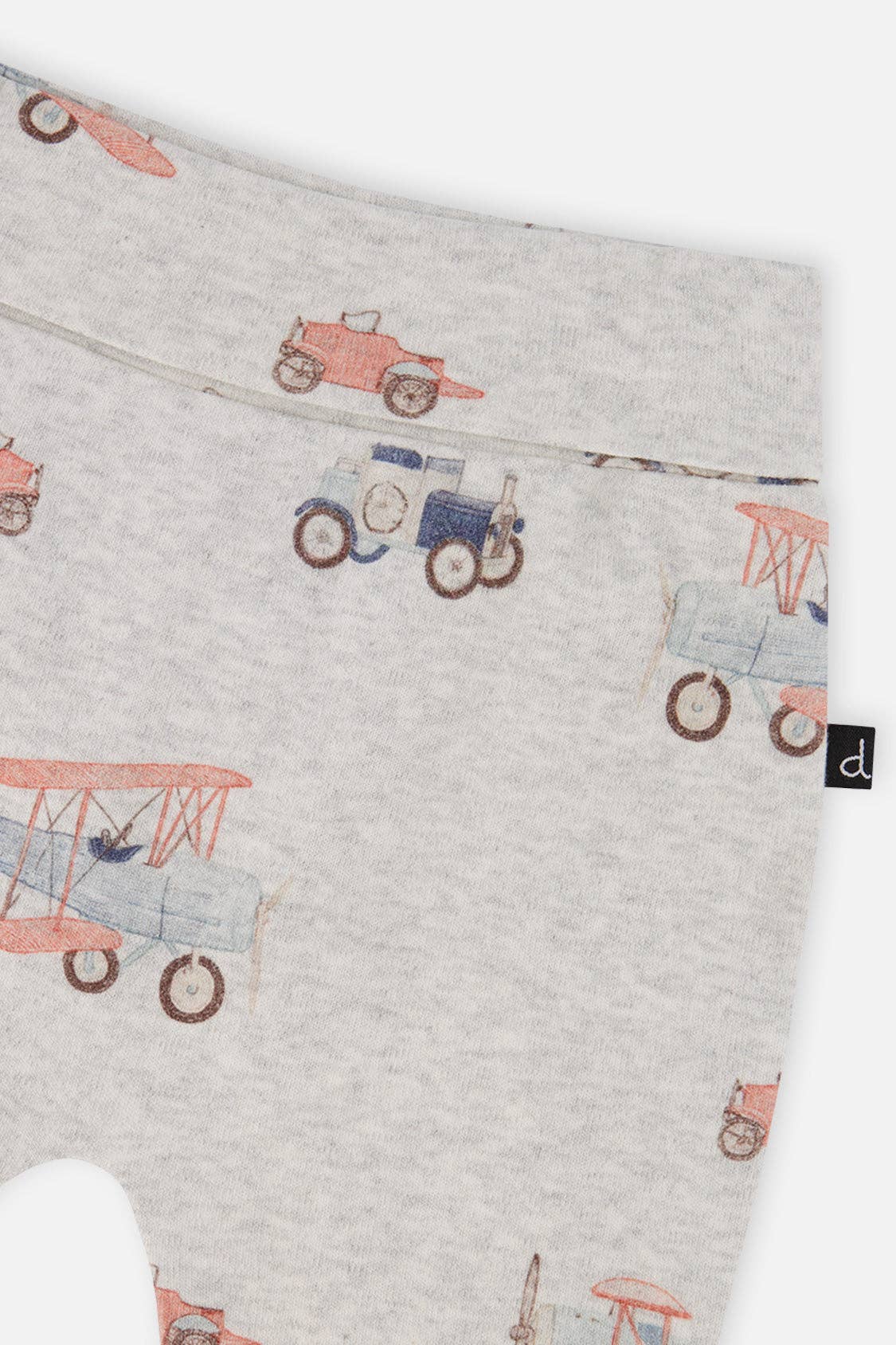 Organic Cotton Evolutive Pants Beige Printed Airplanes: 18m