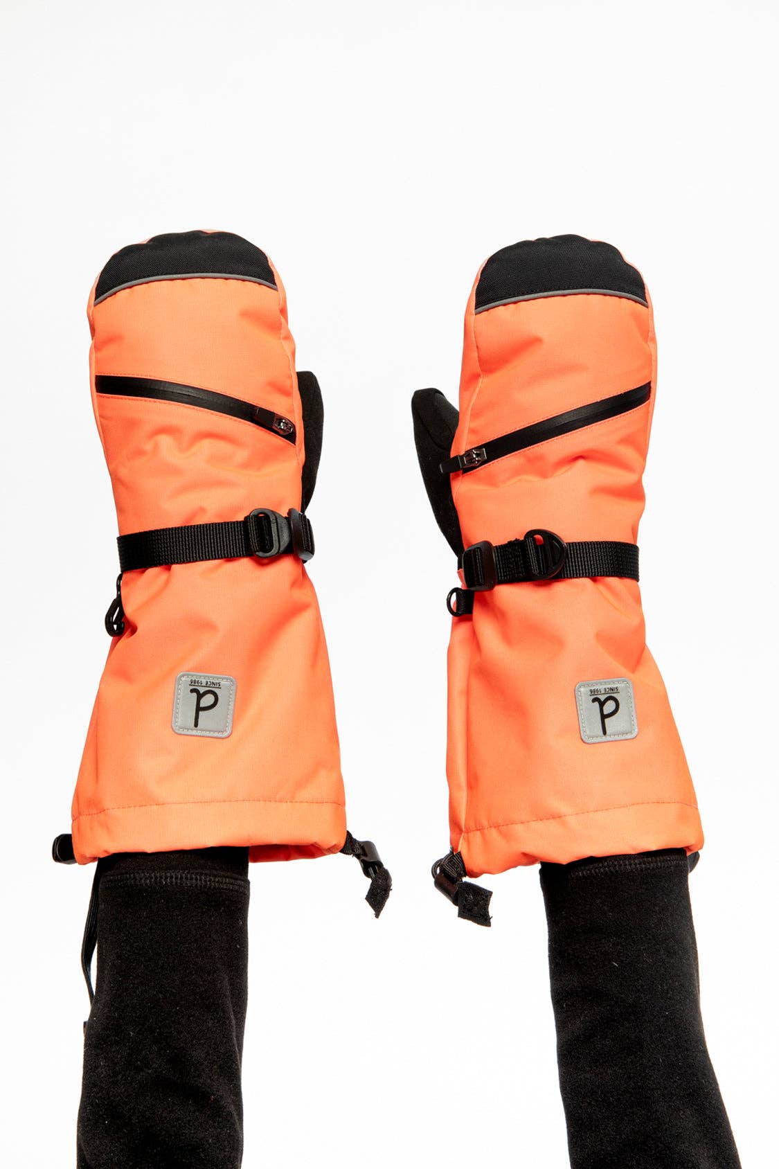 Teknik Winter Mittens Bright Orange: 2/3