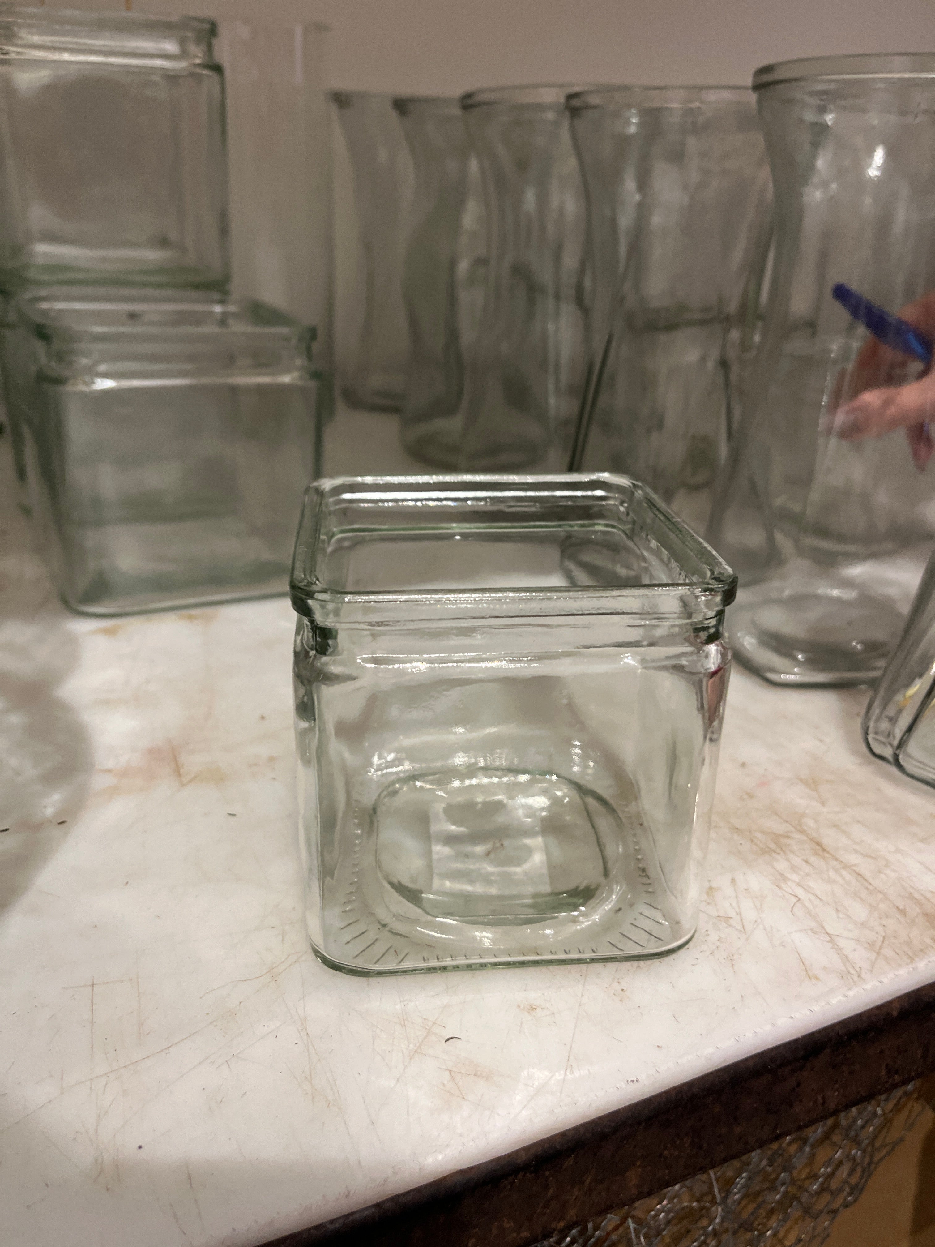 4inch square vase