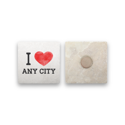 I Heart (Any City) - Marble Magnet