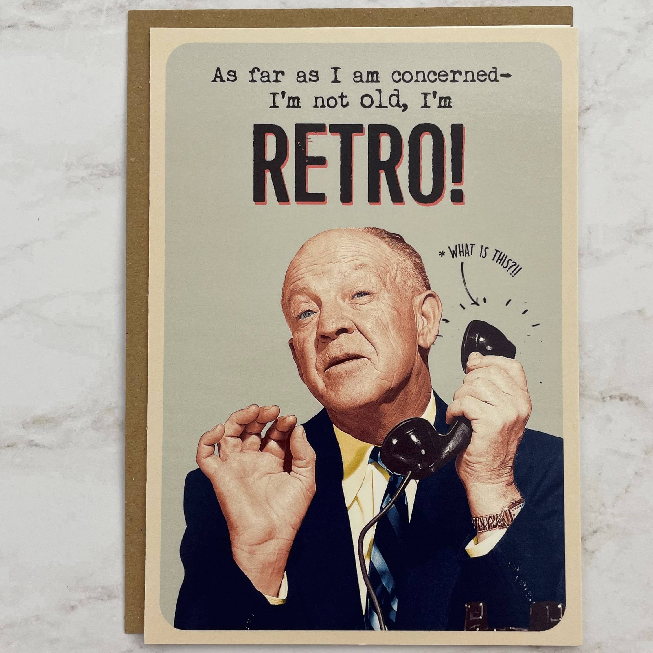 Retro Blank Greeting Card