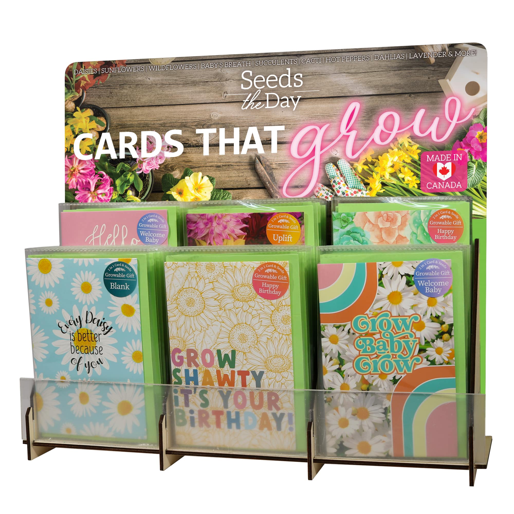 Spring Growable Greeting Card Display | FREE w/36-60 cards