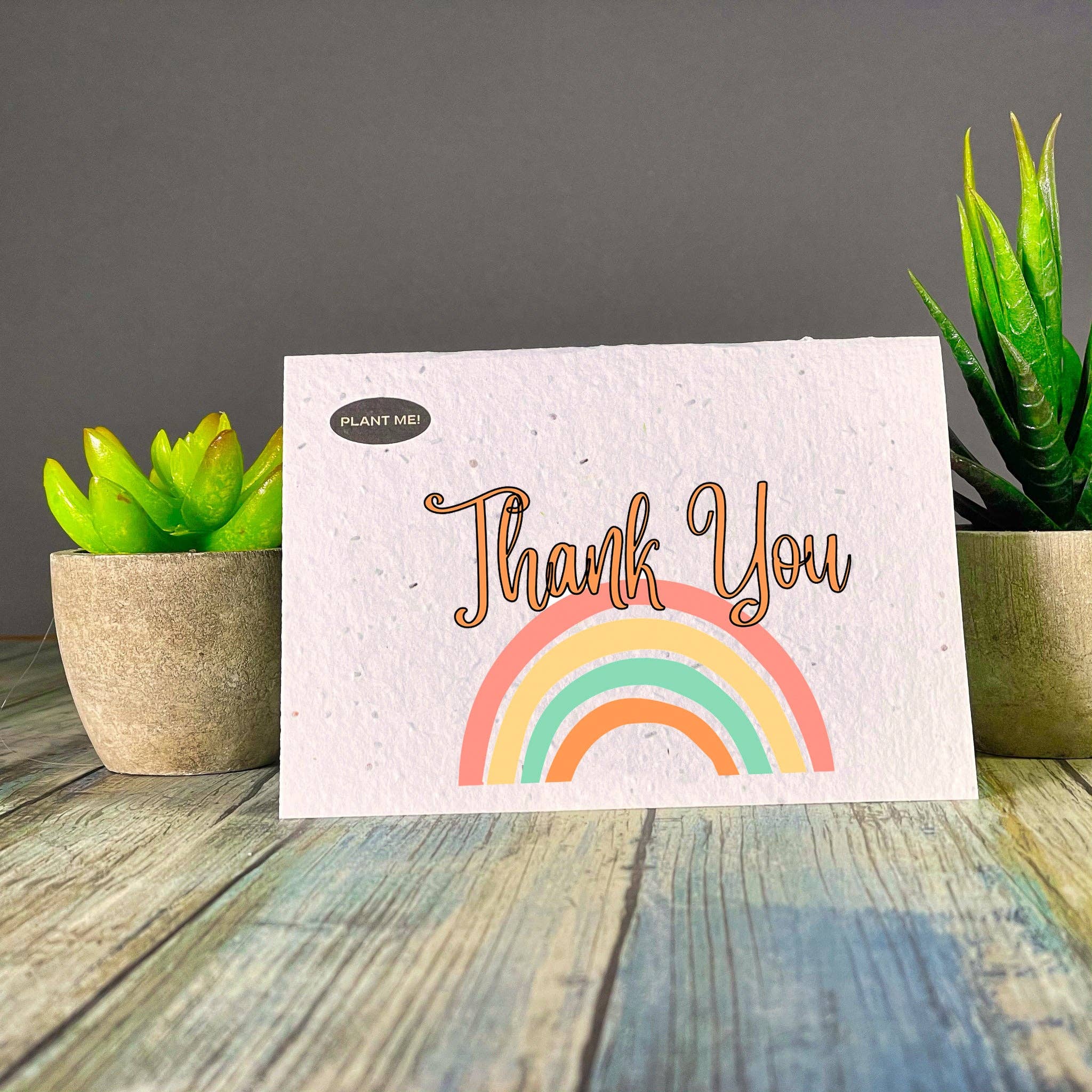 Thank You Rainbow Plantable Greeting Card: Wildflowers