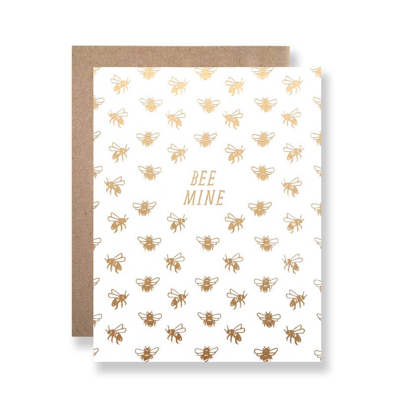 Valentine Bee Mine Gold Foil