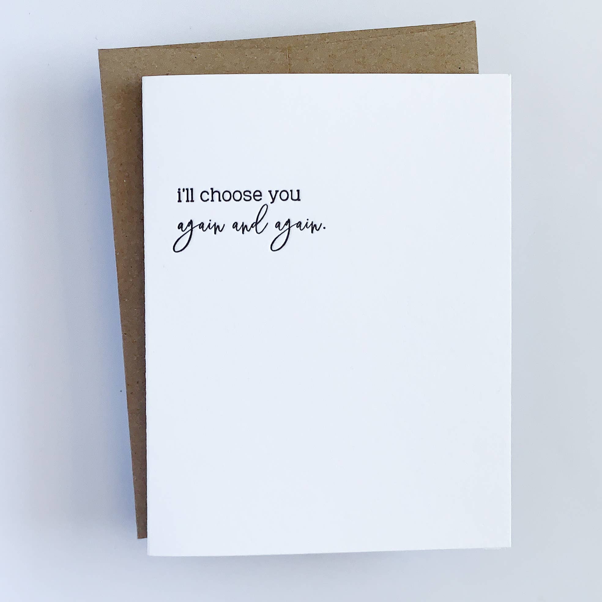 Choose You Letterpress Greeting Card