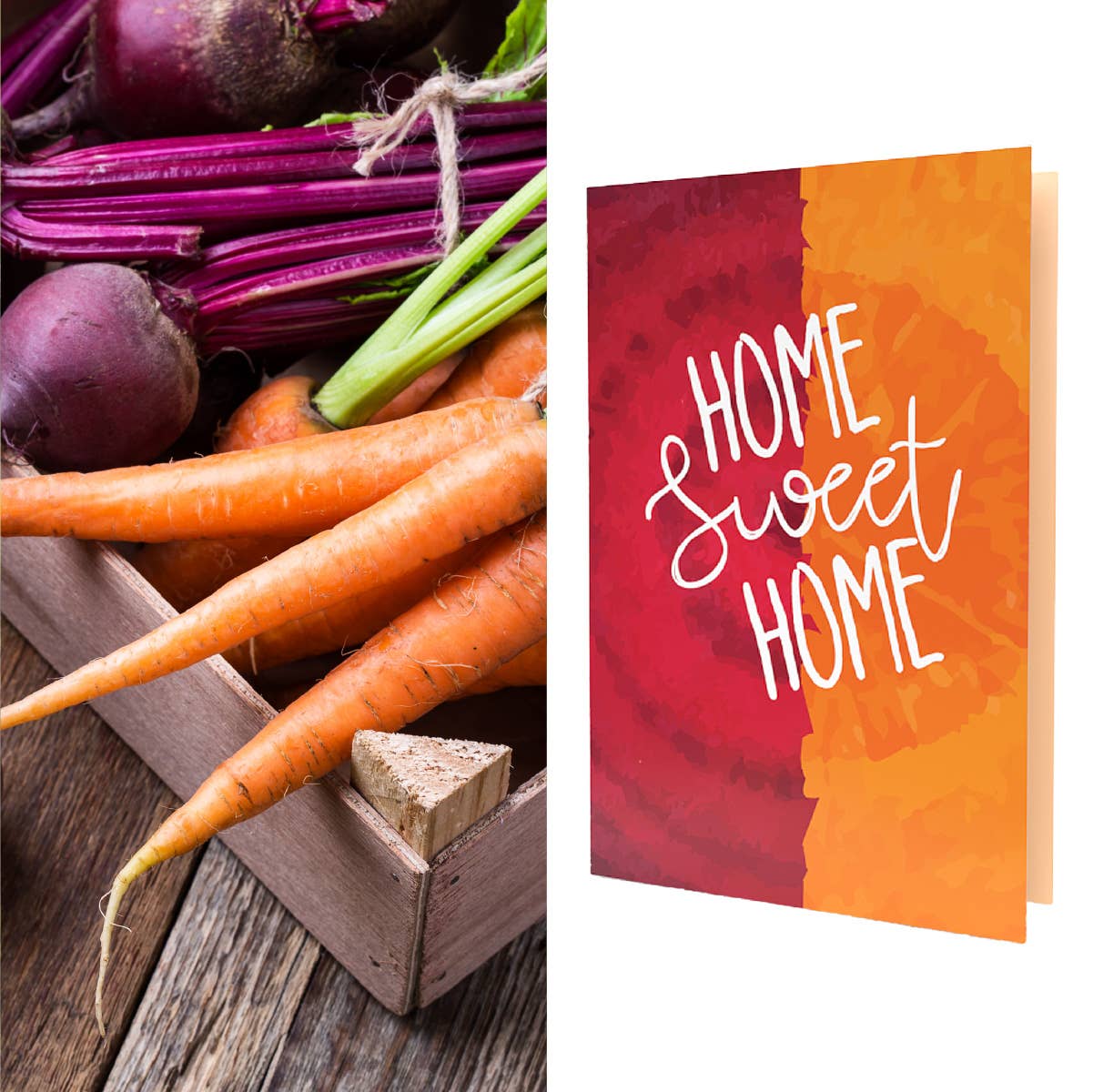 "Home" Growable Card | Home Sweet Home w/Beets + Carrot Seed