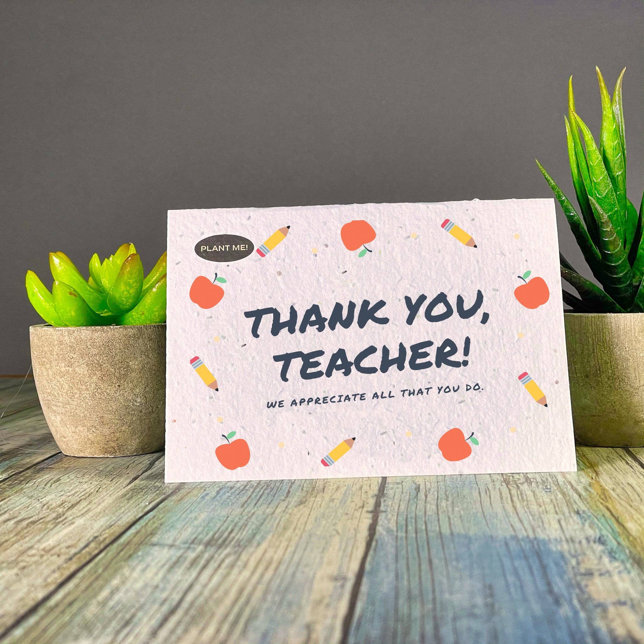 Thank You Teacher Plantable Greeting Card: Wildflowers